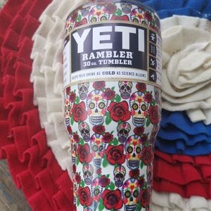 Sugar Skull Yeti Rambler 30oz Rose Yeti New